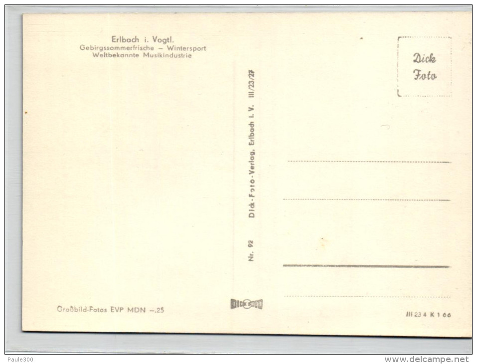 Erlbach - Mehrbildkarte DDR - Vogtland - Erlbach-Kirchberg