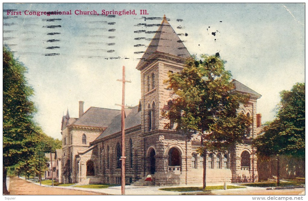 First Congregational Church, Capitol Series 564 - Springfield – Illinois