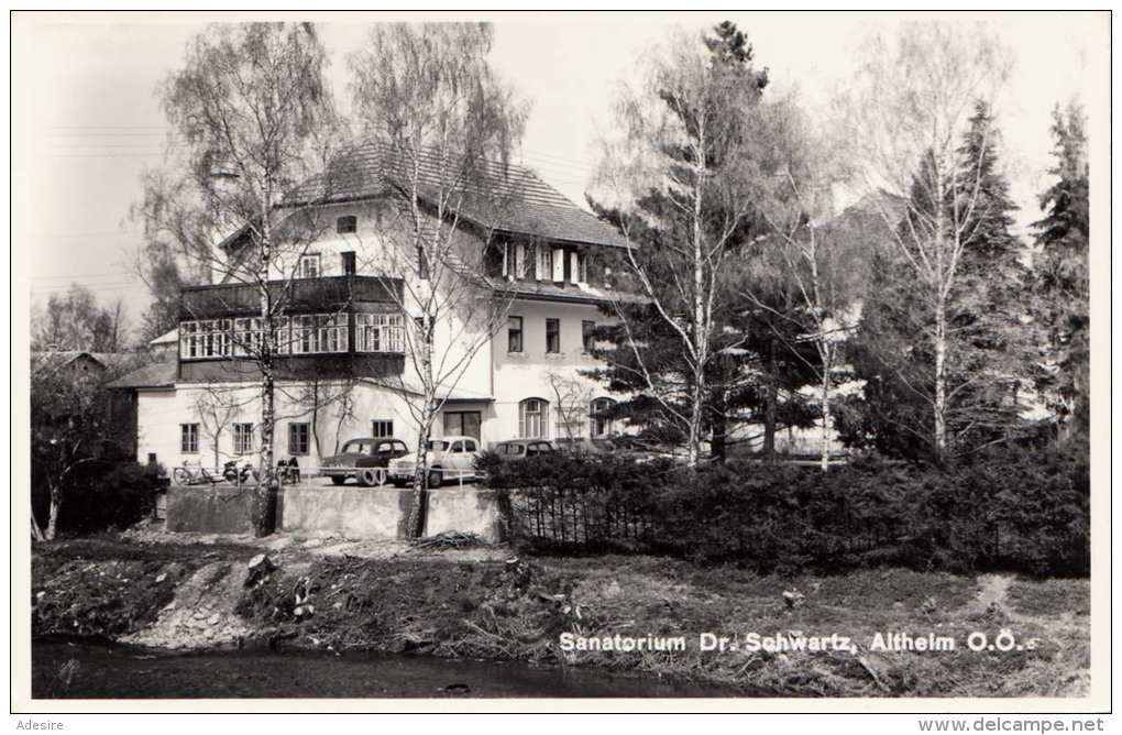 ALTHEIM (OÖ) - Sanatorium Dr.Schwartz, Fotokarte 1958 - Altheim