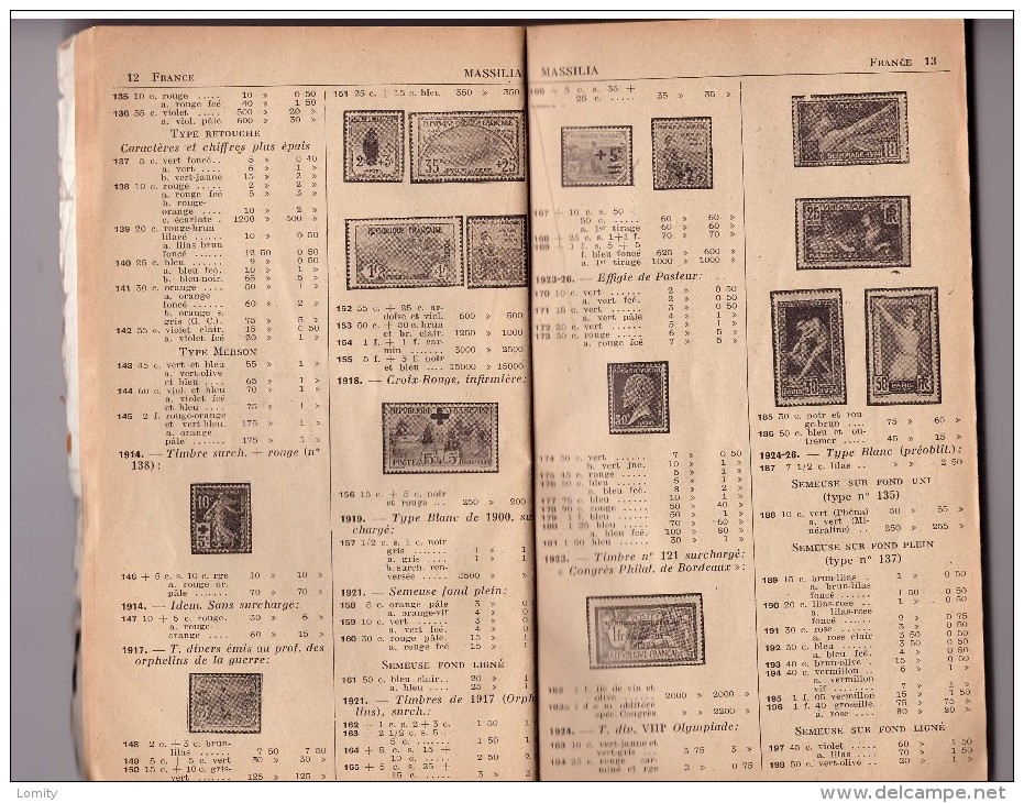 Catalogue 1946 Massilia France Et Empire Français 317 Pages - Francia