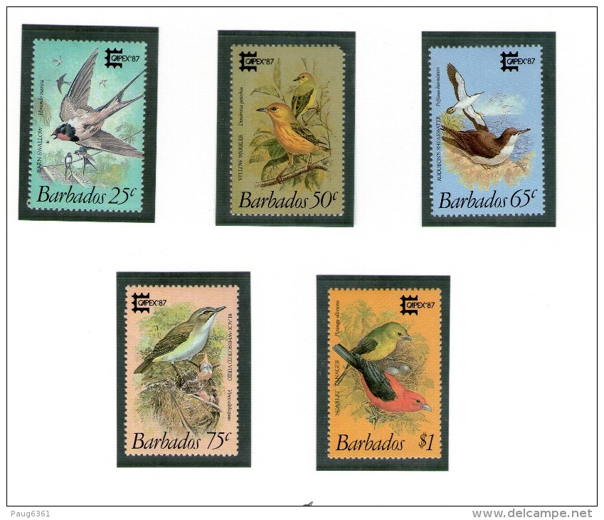 BARBADE 1987 OISEAUX  Yvert N°685/89  NEUF MNH** - Autres & Non Classés