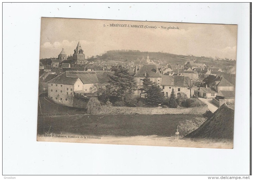 BENEVENT L'ABBAYE (CREUSE) 5 VUE GENERALE 1906 - Benevent L'Abbaye
