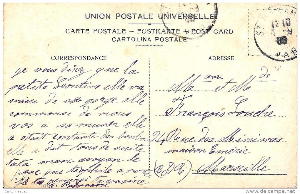 [DC2592] CPA - COPPIA DI INNAMORATI - FIORI - INSERTI DORATI - Viaggiata - Old Postcard - Couples