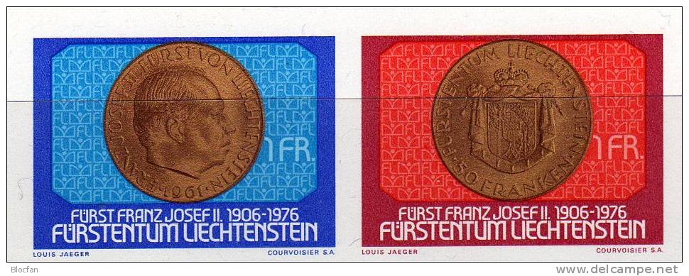 Münzen Des Fürstentum 1976 Liechtenstein 649/0 Plus Block 10 ** 5€ Geburtstag Des Fürsten Hb M/s Bloc Sheet Bf FL Europa - Blocs & Feuillets