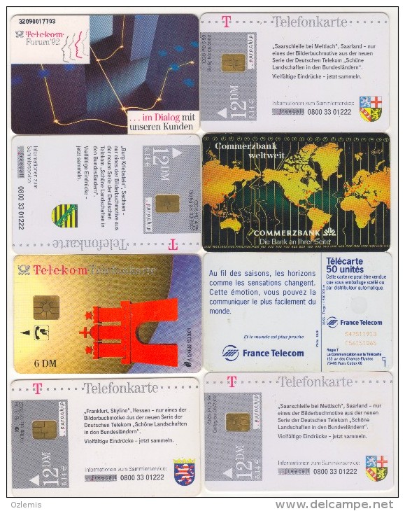 DEUTSCHLAND,ALLEMAGNE, GERMANY, 8 TELEFONKARTE  USED - [6] Collections