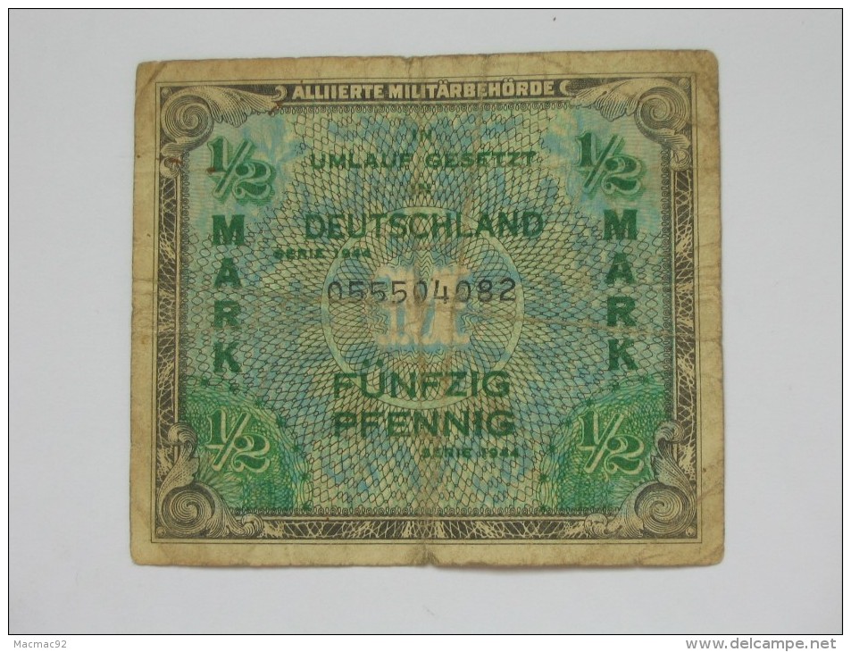 1/2 Mark Fünfzig Pfennig - Allied Occupation WWII - ALLEMAGNE - Série 1944  **** EN ACHAT IMMEDIAT **** - 1/2 Mark