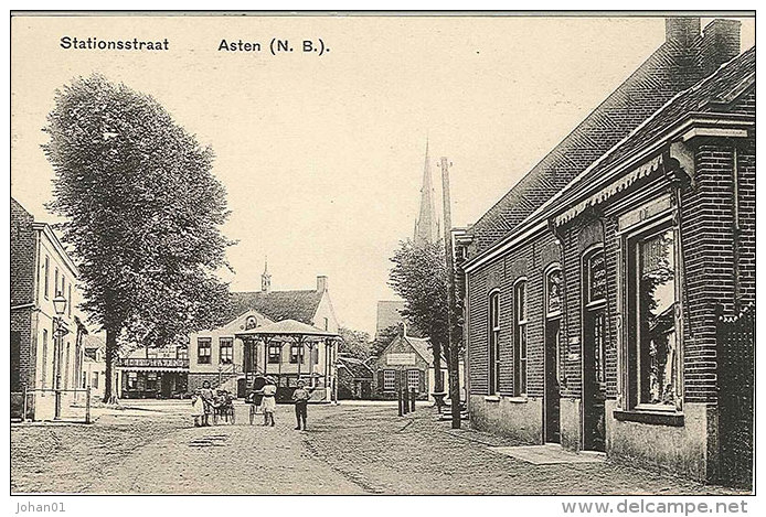 Ca 1915 - ASTEN - Fraaie Ansicht Stationsstraat - Autres & Non Classés