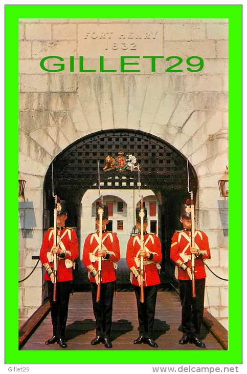 KINGSTON, ONTARIO - OLD FORT HENRY, SENTRIES GUARDING THE DRAWBRIDGE AND MAIN GATEWAY - - Kingston