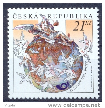 CZ 2011-698 WORLD POST DAY, CZECH REPUBLIK, 1 X 1v, MNH - Neufs