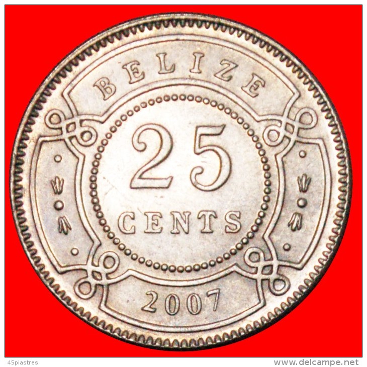 · COLONIAL PORTRAIT: BELIZE &#9733; 25 CENTS 2007 DISCOVERY COIN! LOW START &#9733; NO RESERVE! - Belize