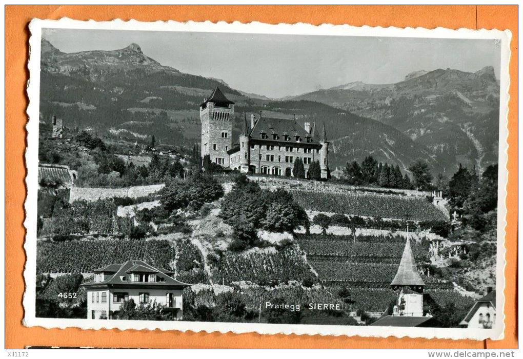 FAA-25  Pradegg Sierre. Cachet 1957 . Perrochet - Sierre