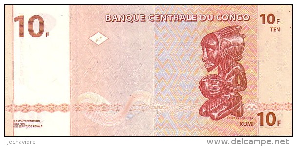 CONGO 10 Francs  Daté Du 30-06-2003   Pick 93     ***** BILLET  NEUF ***** - Republic Of Congo (Congo-Brazzaville)