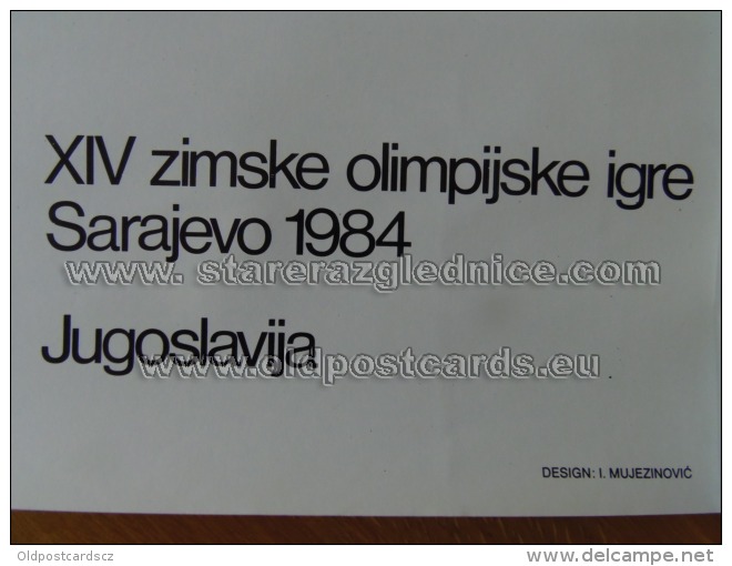 Sarajevo Olympic Winter Games 1984 100x70 Cm 39x27 Inch Ski Jumper ORIGINAL - Manifesti