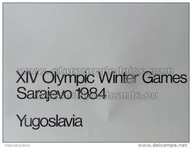 Sarajevo Olympic Winter Games 1984 100x70 Cm 39x27 Inch Sledding ORIGINAL - Plakate