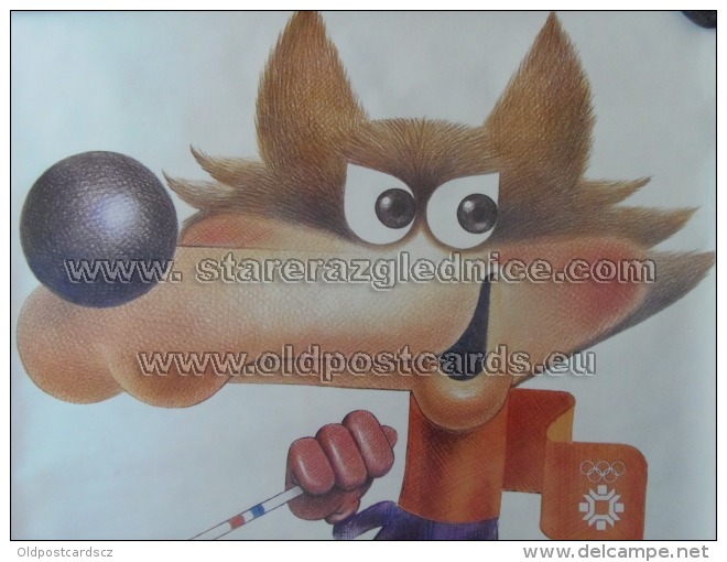 Sarajevo Olympic Winter Games 1984 100x70 Cm 39x27 Inch Vucko Mascot ORIGINAL - Sonstige & Ohne Zuordnung