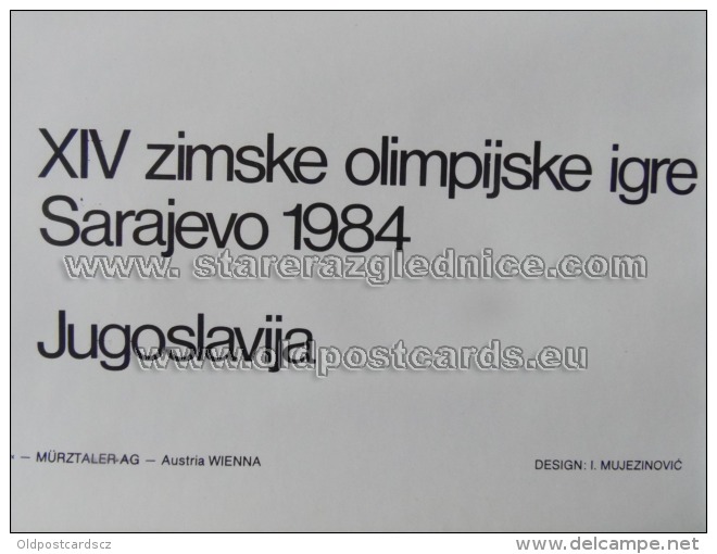 Sarajevo Olympic Winter Games 1984 100x70 Cm 39x27 Inch Bobsled ORIGINAL - Altri & Non Classificati