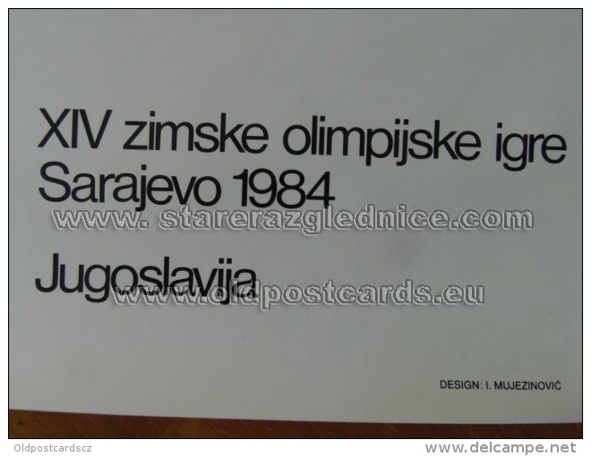 Sarajevo Olympic Winter Games 1984 100x70 Cm 39x27 Inch Sledding ORIGINAL - Sonstige & Ohne Zuordnung