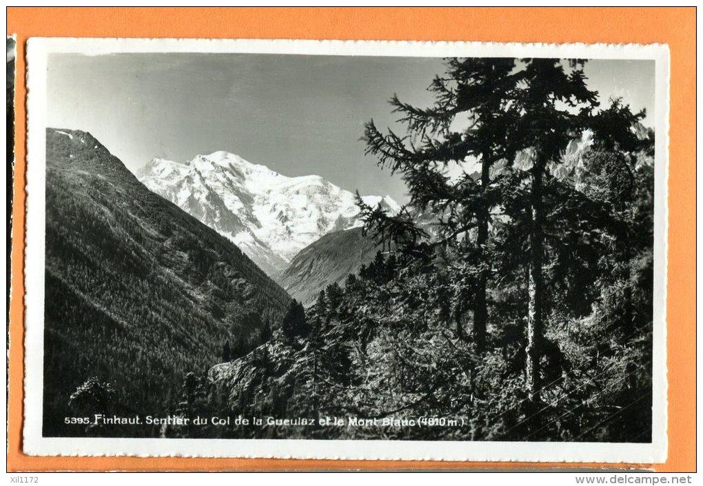 FAB-22  Finhaut, Sentier Du Col De La Gueulaz Et Mont-Blanc, Cachet 1940, Visa Censure 1939 - Finhaut