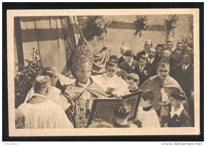 GENOVA SAMPIERDARENA 1930 - IL CARDINALE MINORETTI BENEDICE LA PRIMA PIETRA ORFANOTROFIO - Inaugurations