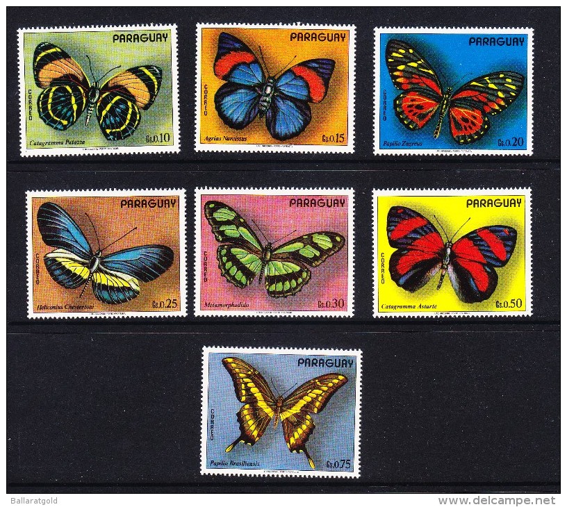 Paraguay 1972 Butterflies Set - MNH - Paraguay