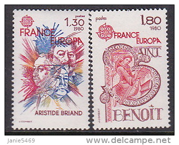 France 1980 Europa Mint Never Hinged Set - 1980