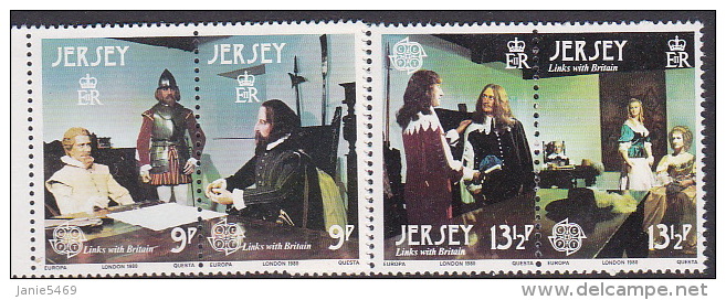 Jersey 1980 Europa Mint Never Hinged Set - 1980