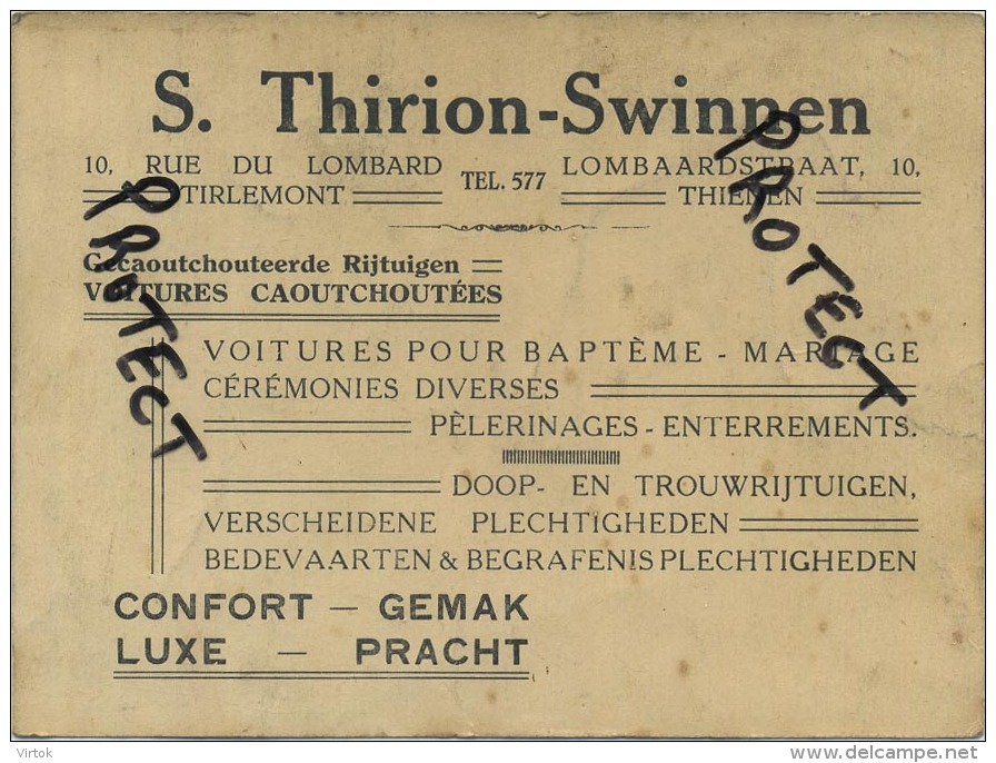 Tienen : S. Thirion - Swinnen   (  Zie Scans ) - Tienen