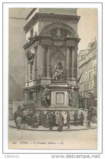 CPA 75 PARIS LA FONTAINE MOLIERE - Statues