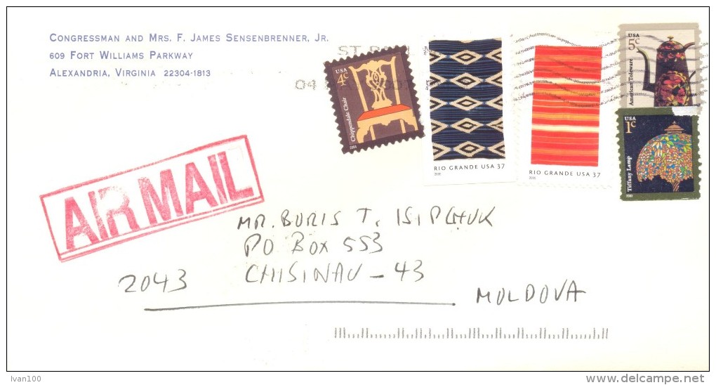 2007. USA, The Letter By Air-mail Post From Alexandria(Virginia) To Moldova - Storia Postale
