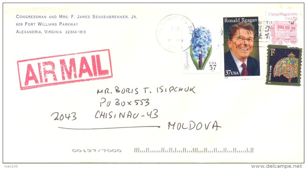 2005. USA, The Letter By Air-mail Post From Alexandria(Virginia) To Moldova - Brieven En Documenten