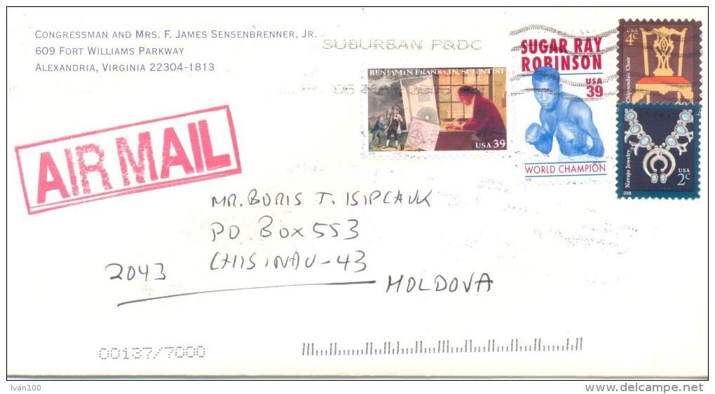 2005. USA, The Letter By Air-mail Post From Alexandria(Virginia) To Moldova - Briefe U. Dokumente