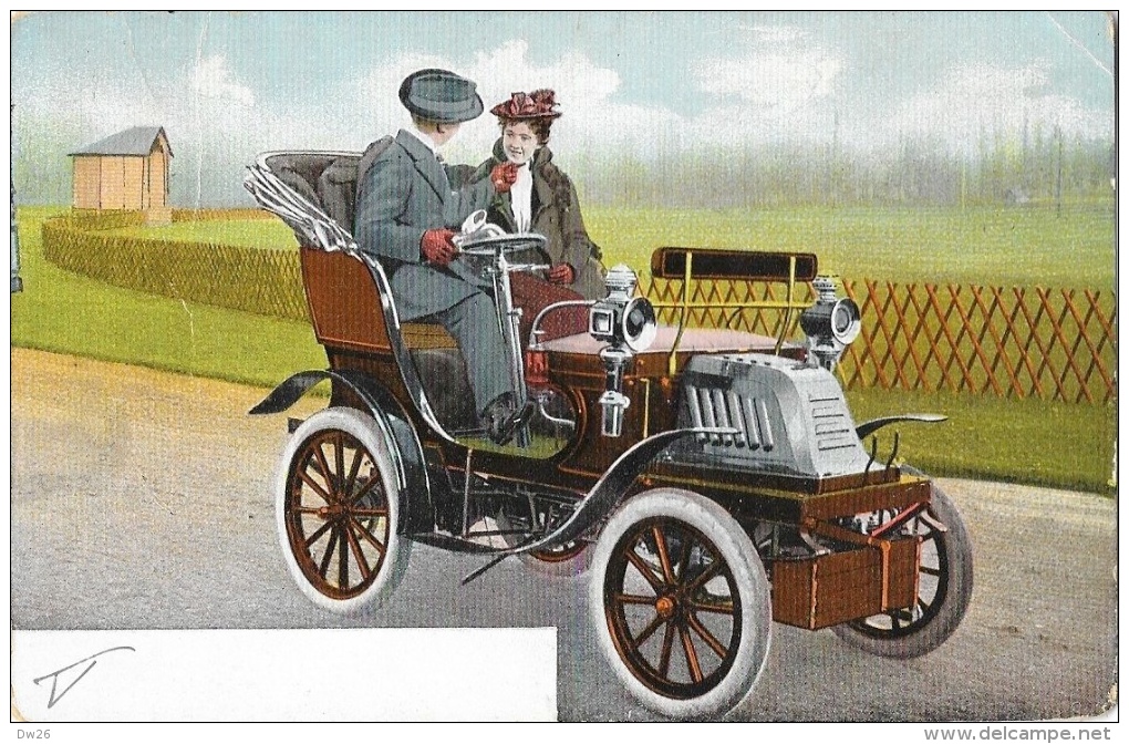 Automobile - Adler Vis à Vis 1900 - Couple - Serie 1158 - Carte Précurseur - Passenger Cars
