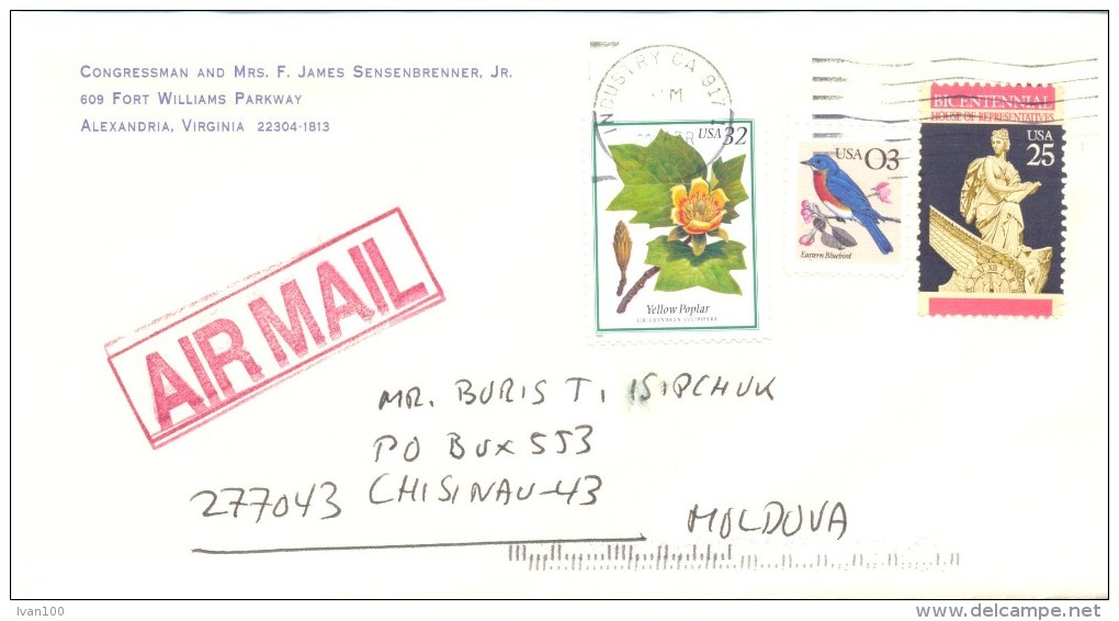 1998. USA, The Letter By Air-mail Post From Alexandria(Virginia) To Moldova - Storia Postale