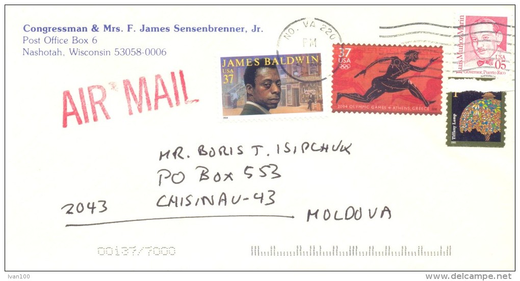 2005. USA, The Letter By Air-mail Post From Nashotah(Wisconsin) To Moldova - Lettres & Documents