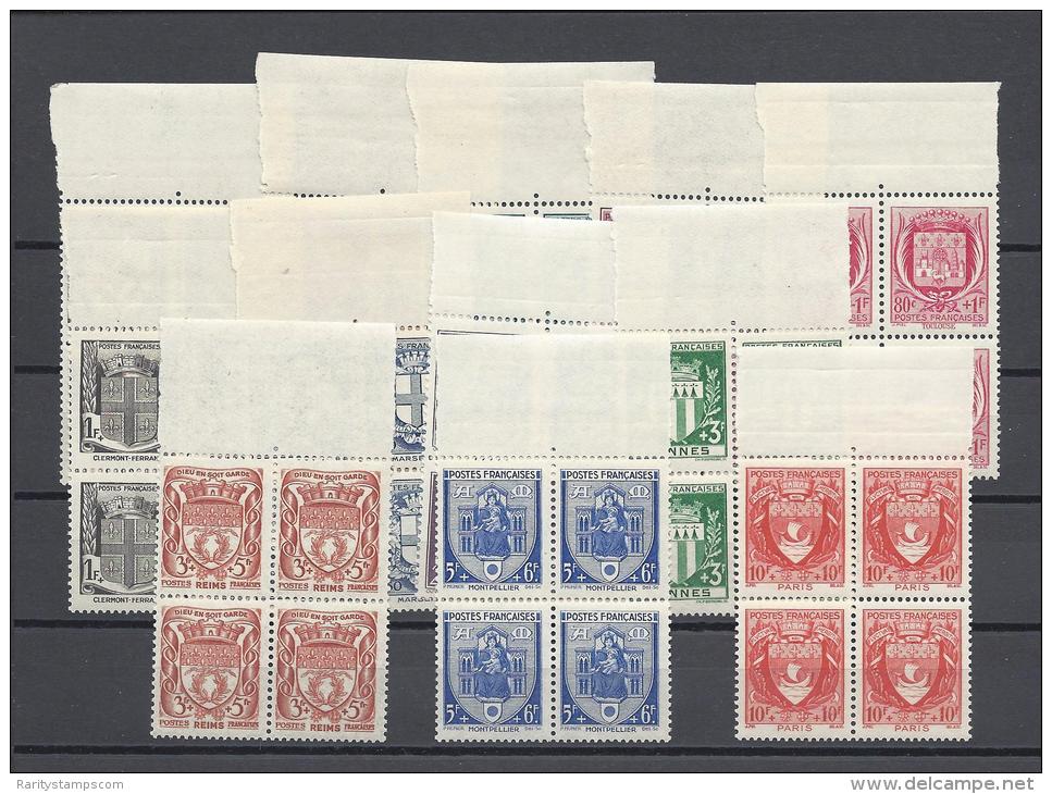 FRANCE 1941 N&ordm; 526/537 ** BLOCKS SECOURS NATIONAL TTB - Unused Stamps