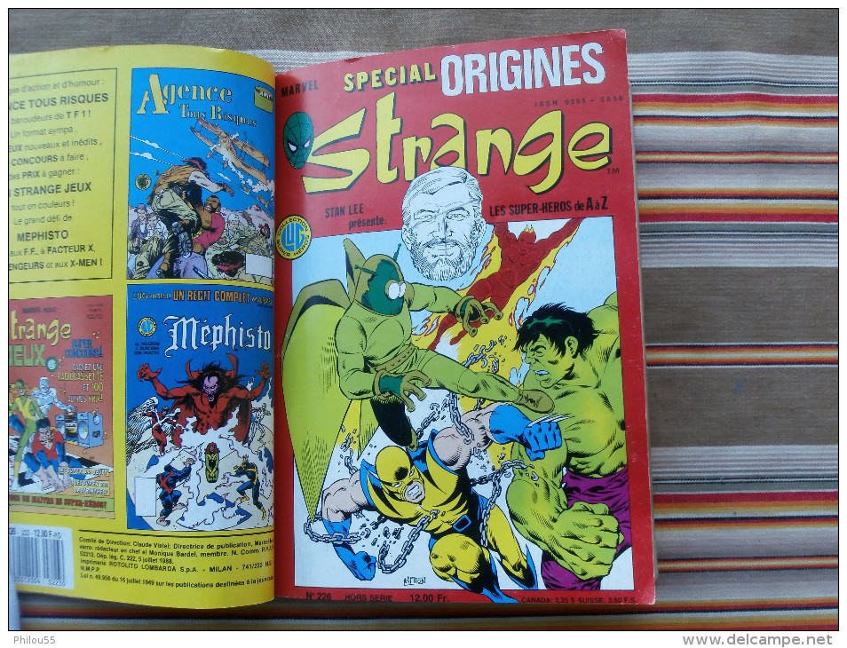 STRANGE SPECIAL ORIGINES Album N°11 (223,226,229) 1989  LUG