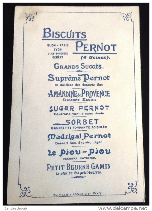 Biscuits Pernot Chromo Laas Vin Gris Côtes De Meuse Alsace Alsacienne Militaire Soutinage Vin Cave - Pernot