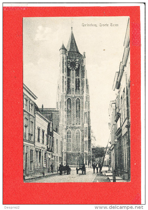 GORINCHEM Cpa Animée Groote Toren  8000 Uitig J M Van Eck - Gorinchem