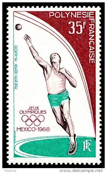 POLYNESIE 1968 - Yv. PA 26 ** TB  Cote= 20,00 EUR - Jeux Olympiques De Mexico ..Réf.POL22794 - Nuevos