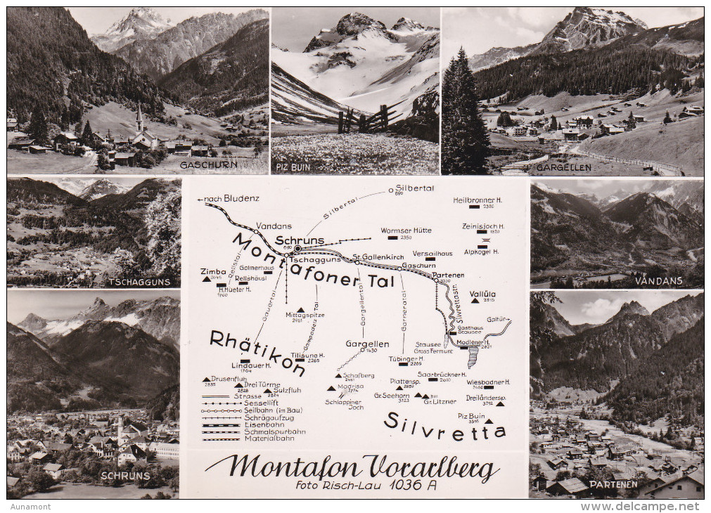 Austria--Montafon Vorarlberg--Vandans-Partenen-Gargellen-Schruns-Tschagguns-Gaschurn Piz Buin - Mapas