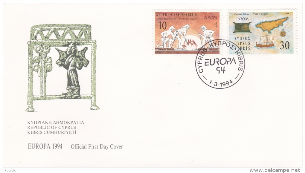 Cyprus FDC 1994 Europa CEPT (G83-68) - 1994