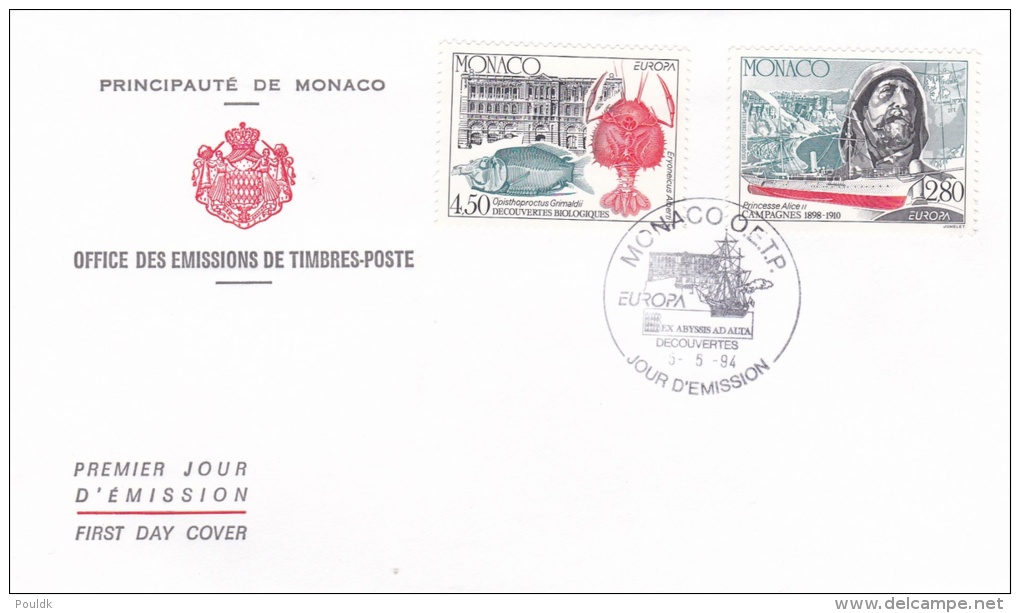 Monaco FDC 1994 Europa CEPT (G83-68) - 1994