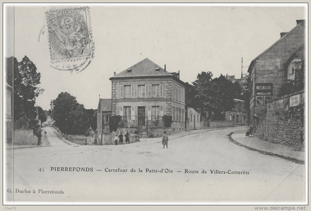 PIERREFONDS - CARREFOUR DE LA PATTE D'OIE - ROUTE DE VILLERS-COTTERETS - - Pierrefonds