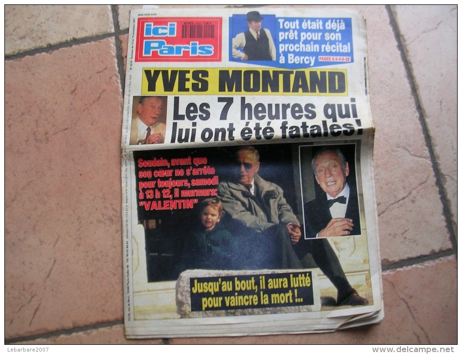 ICI PARIS  N° 2419 - YVES MONTAND / MADONNA / JOHNNY HALLYDAY  -  1991 - Musica