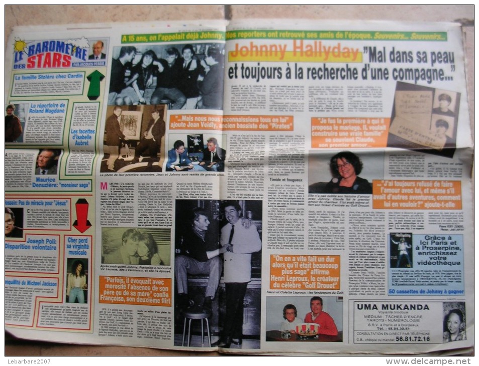 ICI PARIS  N° 2419 - YVES MONTAND / MADONNA / JOHNNY HALLYDAY  -  1991 - Musica