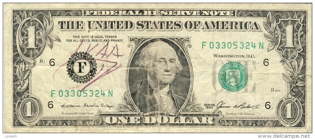 BILLET # ETATS -UNIS # FEDERAL RESERVE NOTE # 1985 # 1DOLLAR  # WASHINGTON #  CIRCULE # BANK OF ATLANTA # GEORGIE # - Billets De La Federal Reserve (1928-...)