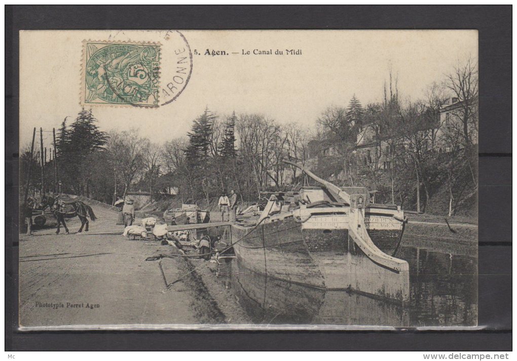 47 - Agen - Le Canal Du Midi - Agen