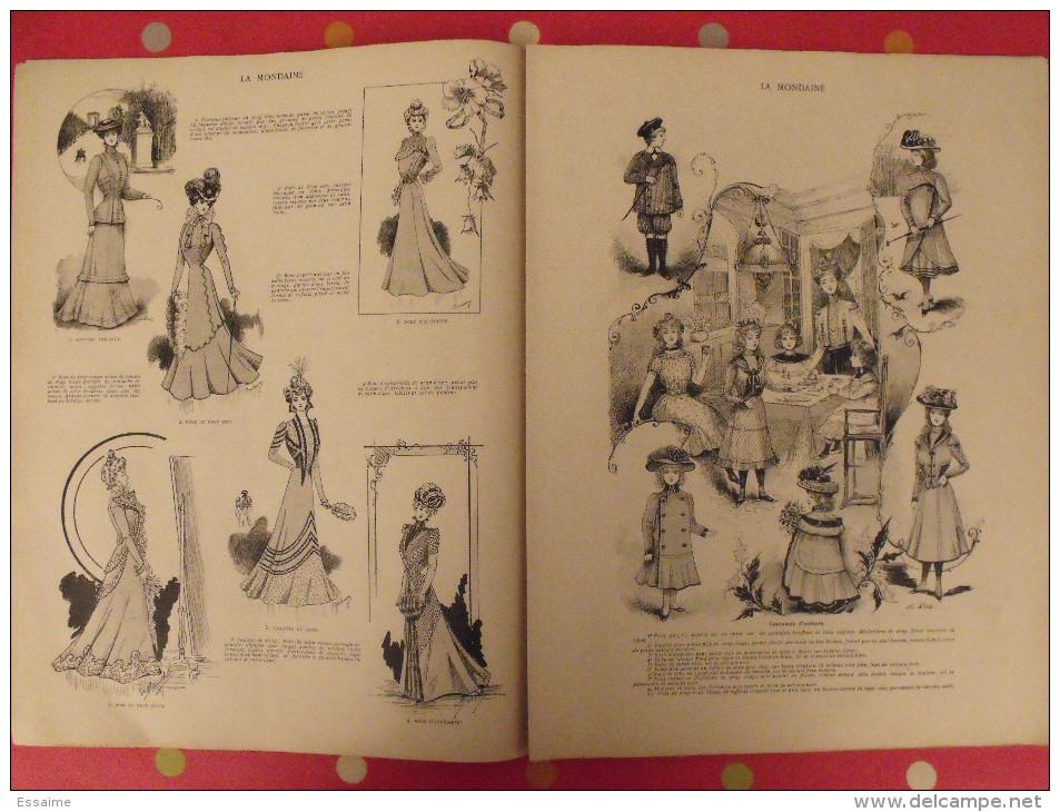 revue La mondaine, revue de l'élégance n° 2 de 1899. supplément gravure en couleur