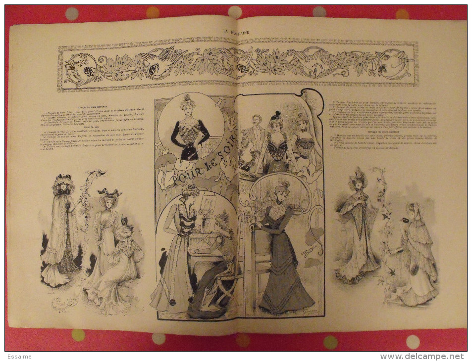 revue La mondaine, revue de l'élégance n° 2 de 1899. supplément gravure en couleur