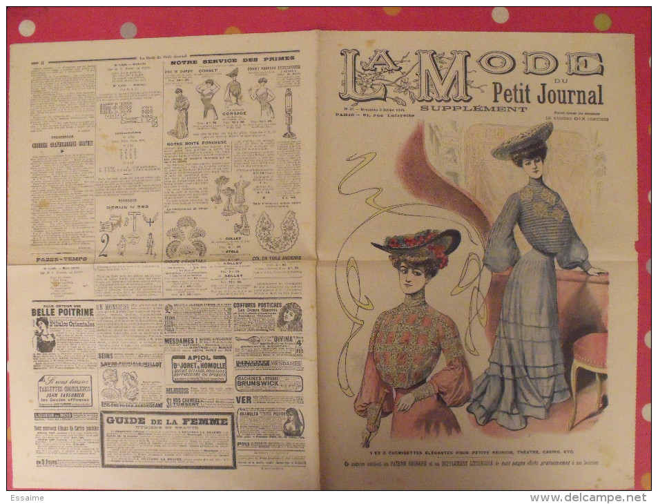 Revue La Mode Du Petit Journal. Supplément  N° 27 De 1904. Couverture En Couleur - Mode